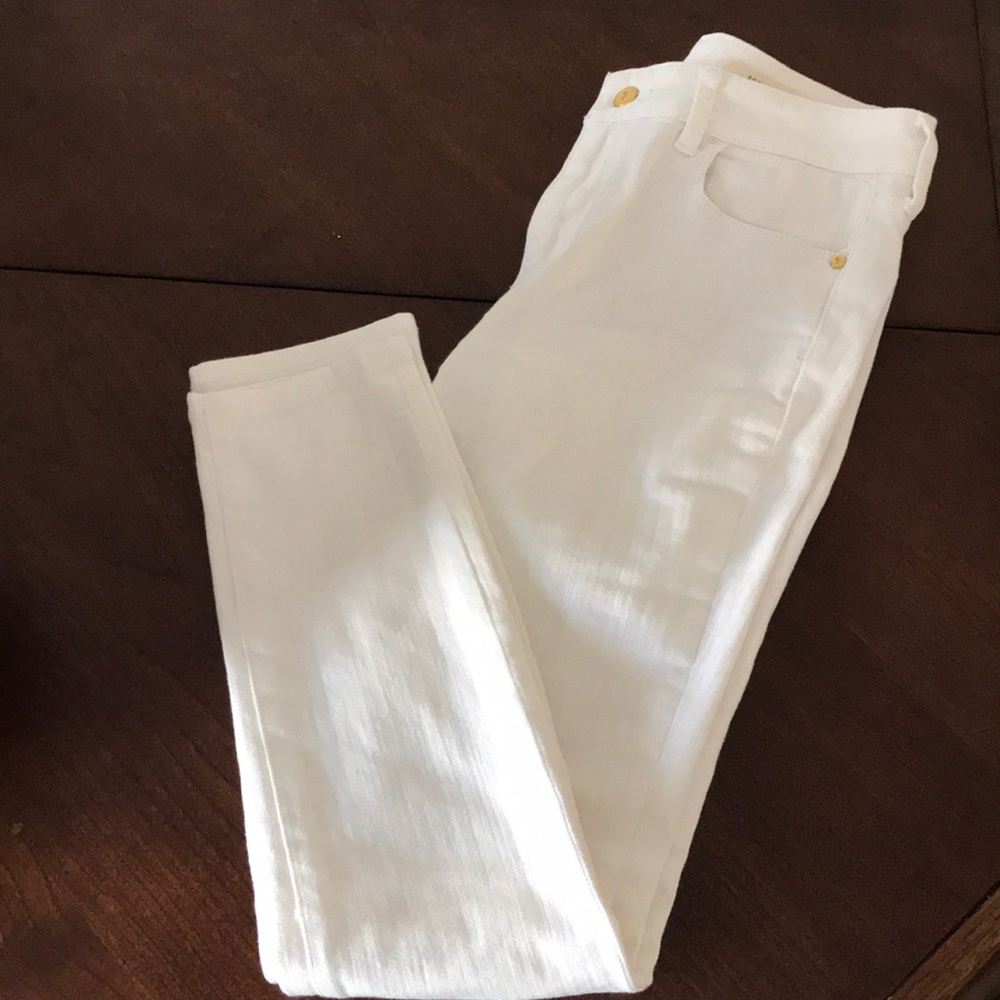 Anthropologie Pilcro Stet pure white skinny jeans